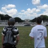 Joakim og Sondre ved the Reflecting Pool