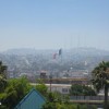 Bildet er tatt i USA, med utsikt over Tijuana, Mexico